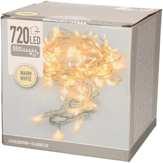 Kerstverlichting - transparant - 720 leds - warm witte lampjes - 5400 cm - Boomverlichting