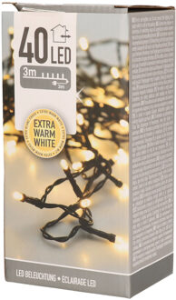 Kerstverlichting - warm wit - 40 LEDs - 3 m - kerstversiering - buiten