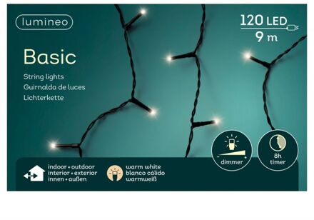 Kerstverlichting warm wit buiten 120 lampjes - boomverlichting Zwart