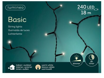 Kerstverlichting warm wit buiten 240 lampjes - boomverlichting Zwart