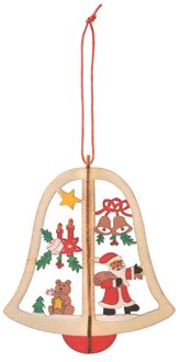 Kerstversiering Holle Drie-Dimensionale Sneeuwvlok Ornamenten Houten Christus Voor Thuis Xmas Nieuwjaar Cadeaus Decor