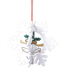 Kerstversiering Holle Drie-Dimensionale Sneeuwvlok Ornamenten Houten Christus Voor Thuis Xmas Nieuwjaar Cadeaus Decor