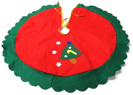 Kerstversiering Kerstboom Rok 45/60/90cm Ronde Rode Rooster Tapijt voor Thuis Vloermat Jaar Kerstboom Rokken A 60cm