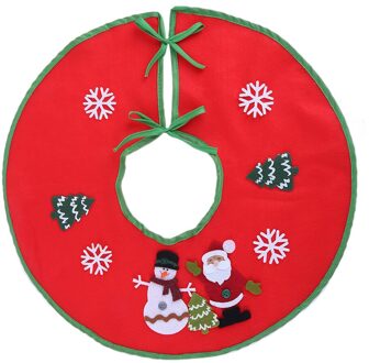 Kerstversiering Kerstboom Rok 45/60/90cm Ronde Rode Rooster Tapijt voor Thuis Vloermat Jaar Kerstboom Rokken C 45cm
