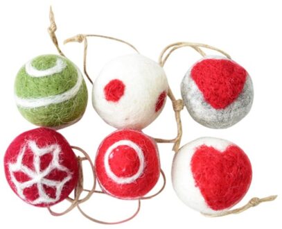 Kerstversiering Wol Bal Patroon Hanger Kerst Loving Heart Tree Decoratie Opknoping Hangers Xmas Cadeaus voor Kinderen BG0935B
