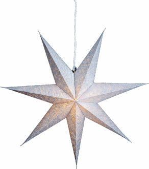 Kerstversiering zilveren papier decoratie kerststerren 60 cm