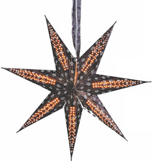 Kerstversiering zwarte kerststerren 60 cm type 1 - Kerststerren
