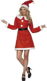 Kerstvrouw Miss Santa - Kostuum - Maat M - Rood