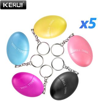 KERUI 5pcs 120dB Scream Loud Girl Women Security Protect Alert Self Defense Alarm Personal Safety Keychain Emergency Alarm