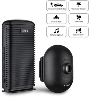 KERUI DW9 Wireless Security Alarm Waterproof PIR Motion Sensor Detector Driveway Garage burglar Alarm System