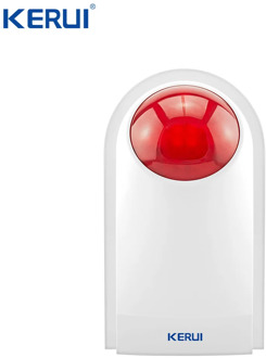 Kerui J008 Flash Siren External Outdoor Waterproof Siren Sound Strobe Flash Alarm Siren For Home Security Alarm System
