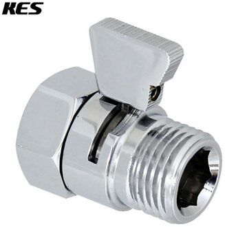 KES K1140B3 Douchekop Afsluiter Messing met Metalen Handvat, gepolijst Chroom