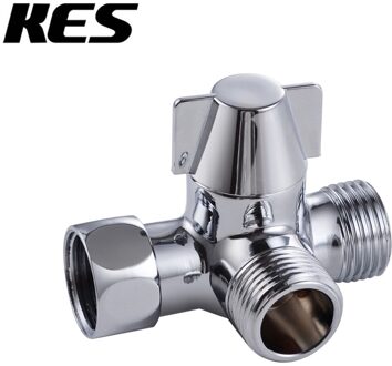 KES PV8 Handdouche en Douchekop Douche Arm 2-Way Diverter Messing, gepolijst Chroom