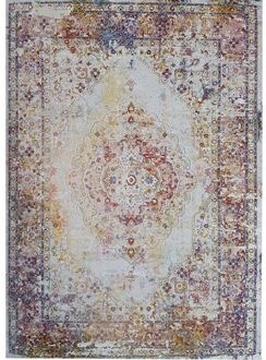 Keshan Vintage Vloerkleed Multi / Beige Laagpolig - 160x230 CM