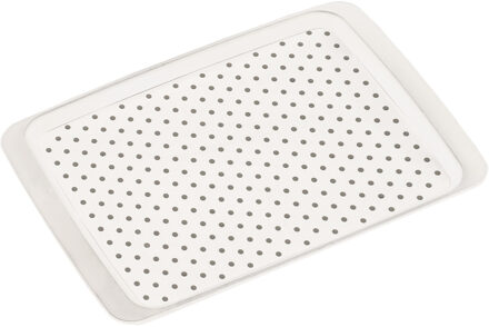 Kesper 1x Witte dienbladen met anti-slip afwerking 26 x 35 cm - Dienbladen