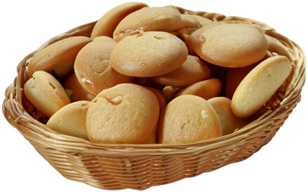 Kesper Brood/fruit mandje - gevlochten kunststof - lichtbruin - ovaal - L24 x B20 x H6 cm - broodmand Naturel