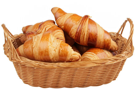 Kesper Brood/fruit mandje - gevlochten kunststof - lichtbruin - ovaal - L29 x B18 x H13 cm - broodmand