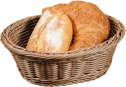 Kesper Broodmandje - kunststof - bruin - ovaal - 29 x 23 x 9 cm