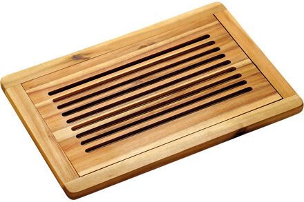 Kesper Broodsnijplank - Acacia hout - 32 x 48 cm - met opvangbak/kruimelvanger - Keuken