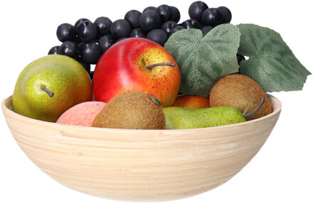 Kesper Fruitschaal - bamboe - 25 cm - serveerschaal - rond - hout
