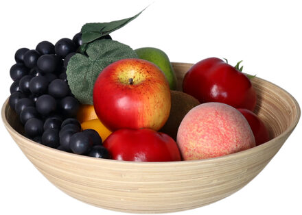 Kesper Fruitschaal - bamboe - 30 cm - serveerschaal - rond - hout