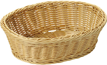 Kesper Gevlochten mandje - ovaal - 23 x 29 x 9,5 cm - fruitmand/broodmand - Tafel dekken