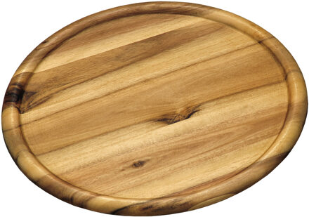 Kesper Houten serveerbord/pizzabord rond -D32 cm - Pizzaborden/serveerborden van acacia hout