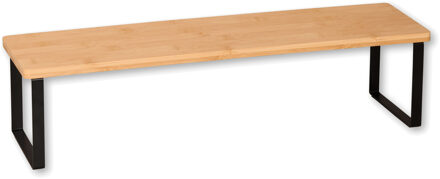 Kesper Keuken aanrecht etagiere - 1 niveau - hout/metaal - opzet rekje/organizer - 55 x 15 x 13 cm
