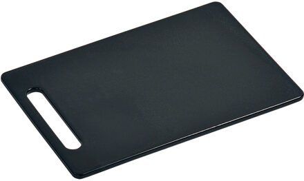 Kesper Kunststof keuken snijplank - zwart - 25 x 37 cm - Groente/fruit/vlees/vis - rechthoek