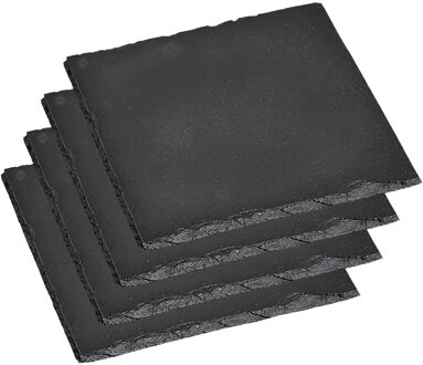 Kesper Pannenonderzetters - 4x stuks - leisteen - 20 x 20 cm