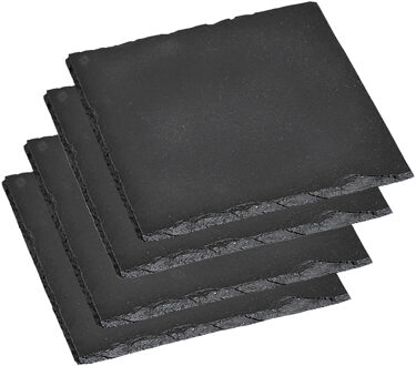 Kesper Pannenonderzetters - 4x stuks - leisteen - 20 x 20 cm