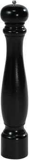 Kesper Pepermolen of zoutmolen - zwart - hout - 40 x 7 cm