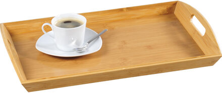 Kesper serveeer dienblad - bamboe hout - opstaande rand - 48 x 31 cm - glazen/hapjes