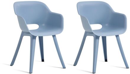 Keter Akola Tuinstoelen - 2 stuks -56,5x55x80cm - Blauw