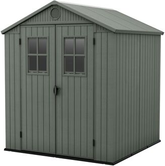 Keter Darwin 66 Tuinhuis - dubbele deuren + ramen - 190x183x221 cm - Groen