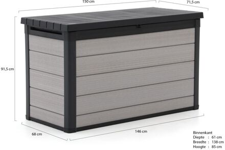 Keter Denali Kussenbox 757 L Grijs