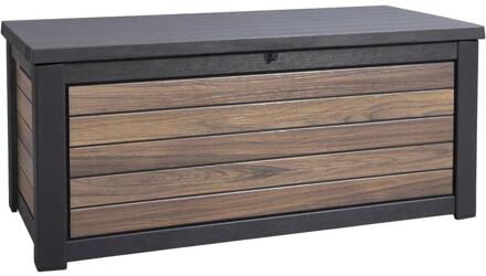 Keter Leen Bakker - Opbergbox Rosewood - 630L - Kunststof - Bruin - 72.4x155.1x69.4 Cm