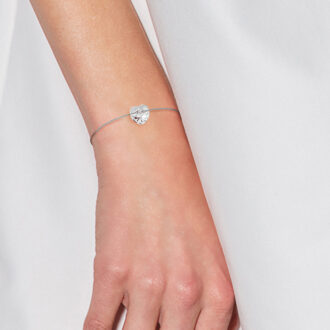 Ketting Hart Crystal Swarovski Silver 925 - maat Wit