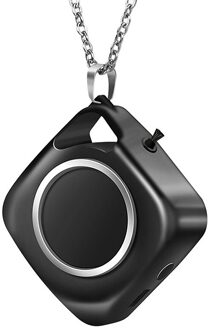 Ketting Luchtreiniger, Draagbare Hals Gemonteerde Draagbare Auto Zuurstof Bar Huishoudelijke Negatieve Ionen Luchtreiniger zwart