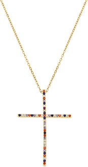 Ketting Luxenter Irend 18k geelgoud afwerking - maat Veelkleurig