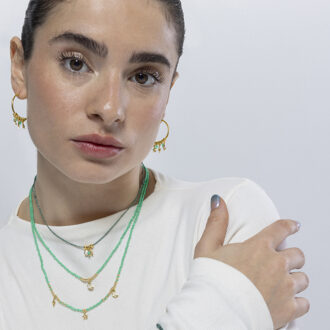 Ketting Luxenter Olzex Sterling Zilver 925 Groen - One Size