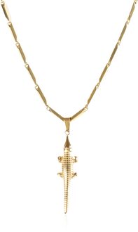 Ketting met bedel Croco  goud - One Size,