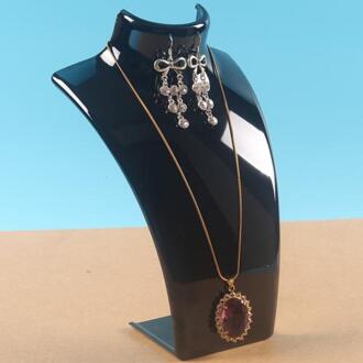 Ketting Oorbellen Organizer Sieraden Display Standhouder Plank Rack Zwart Wit Mannequin Choker Organizer Showcase Display