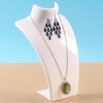 Ketting Oorbellen Organizer Sieraden Display Standhouder Plank Rack Zwart Wit Mannequin Choker Organizer Showcase Display