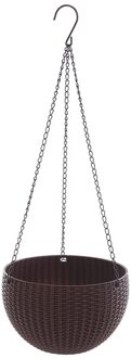 Ketting Opknoping Planters Bloempot Mand Plastic Vaas Tuin Kwekerij Imitatie Rotan Weven PP Home Decor Balkon Manden koffie