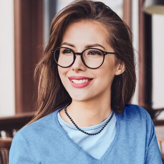 Ketting van Echte Gecultiveerde Zoetwaterparegels Ronde 5-6 mm Zwart