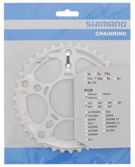 Kettingblad  39T Shimano Tiagra FC-4603 39T-D - Zilver