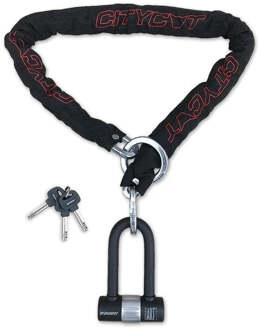 Kettingslot ART-3 - 120cm - Zwart / Rood