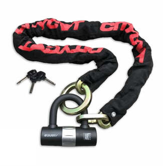 Kettingslot ART-4 - 120cm - Zwart / Rood