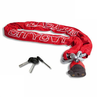 Kettingslot met hangslot ART-4 - 200cm - Rood